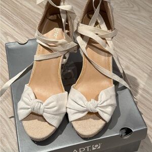 Apt. 9 Tan Lace up Espadrilles